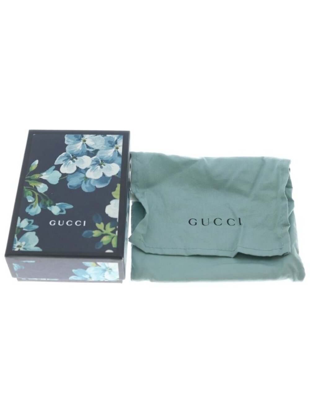 Gucci GG Blooms Compact Wallet Floral Bifold Blue Beige - Picture 7 of 7